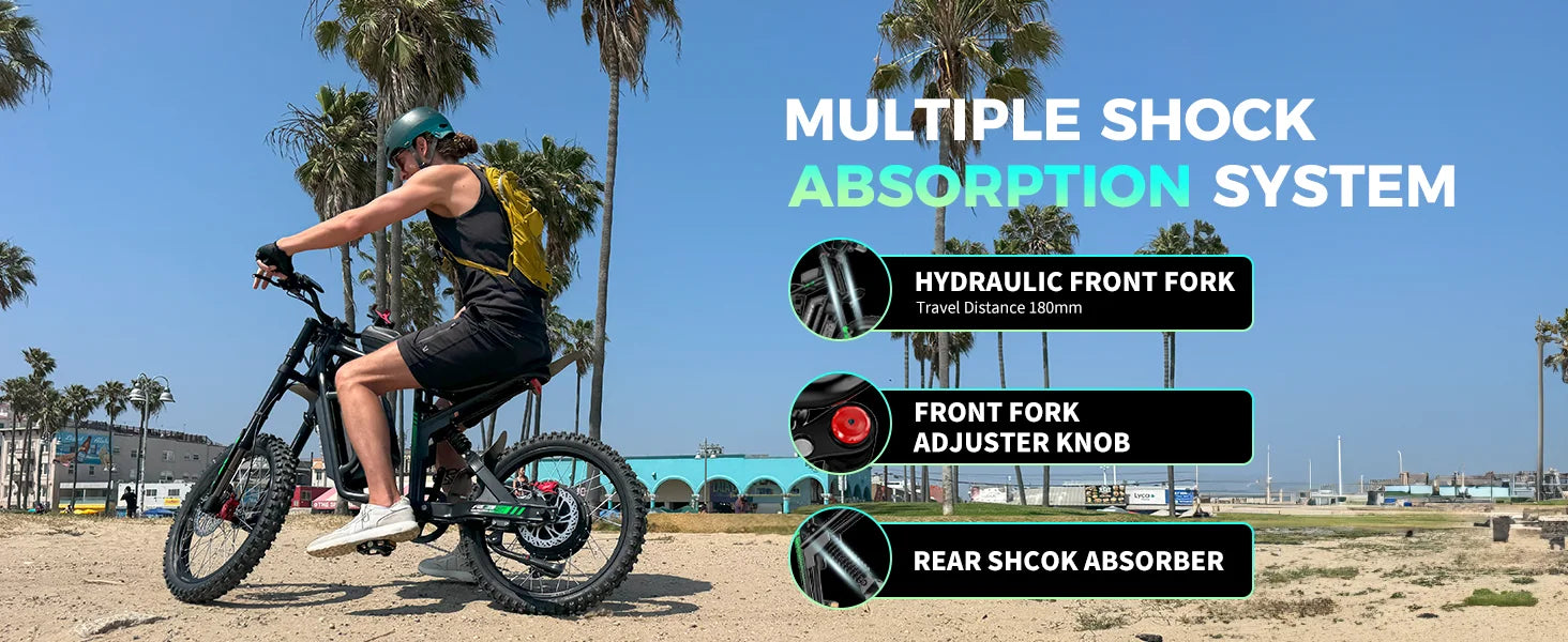 R3 Electric Dirt Bike for Adults Peak 6000W brushless Motor 45-50MPH Speed Dirtbike 50 Miles Range Ebike with 60V 25Ah Battery