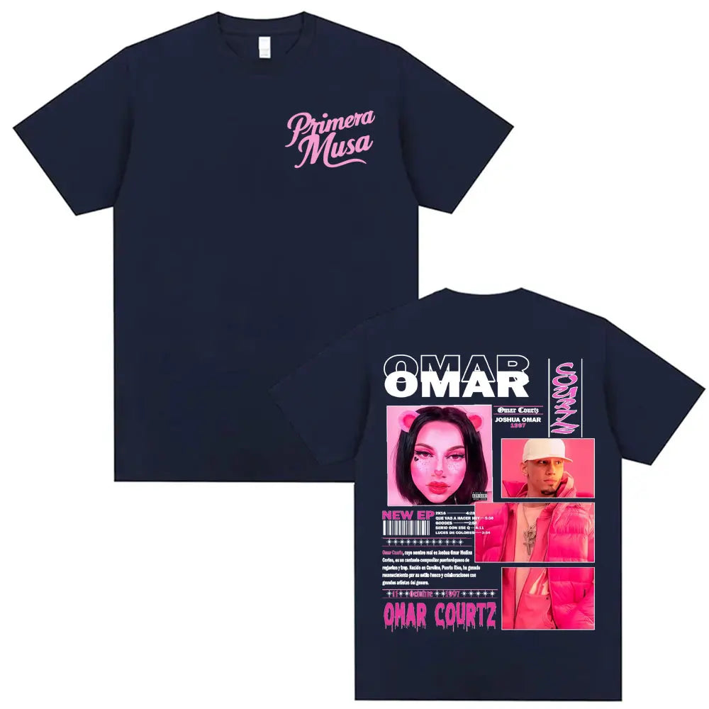 Rapper Omar Courtz Primera Musa 2025 Graphic T-shirts Men Women Vintage 90s Hip Hop Gothic T Shirt Summer Tops Oversized T-shirt