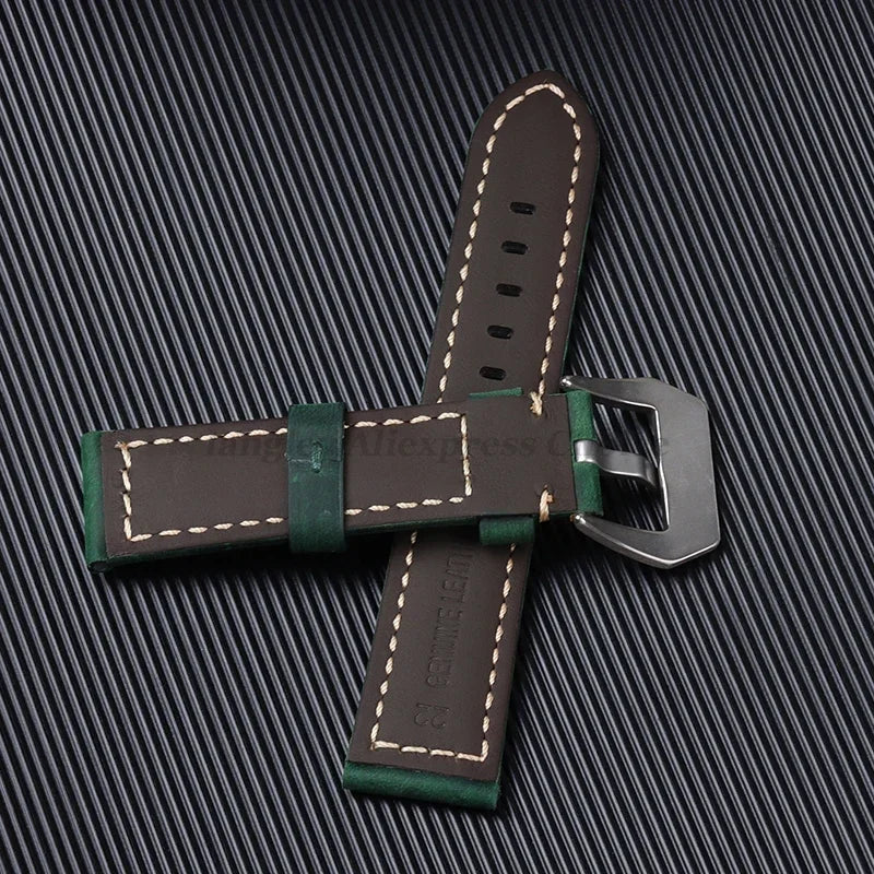 Genuine Leather Watch Strap for Panerai Band Men Women PAM111/441/312 Horse Cowhide Leather Belts 20mm 22mm 24mm 26mm for Casio