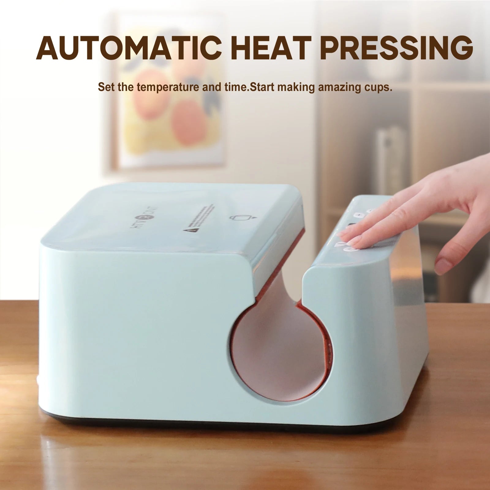 HTVRONT Automatic Heat Pres Machine+ Mug Tumbler Heat Press+ Square Heat Press+ Vinyl Cutter Machine for DIY Cups T-shirt +Gifts