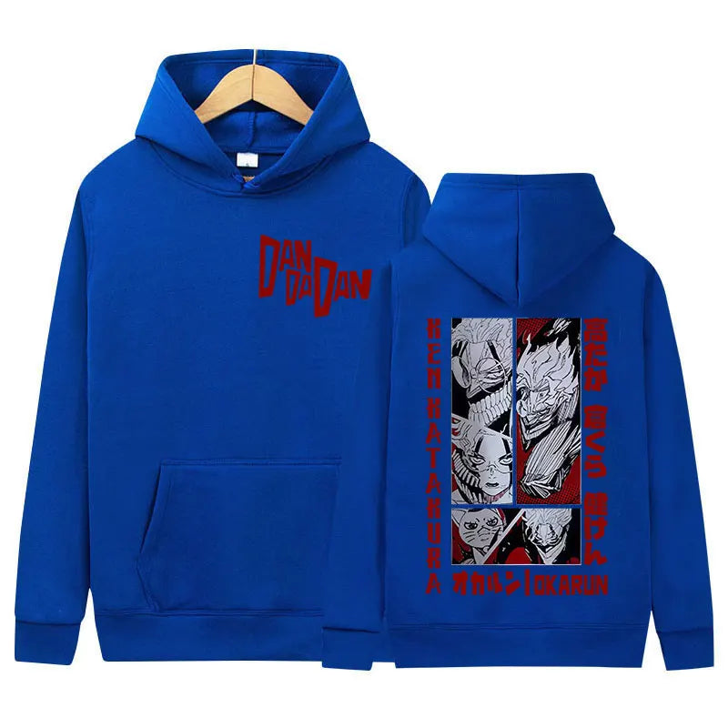 Japan Funny Anime Peripherals Dandadan Graphic Print Hoodies Men Women Harajuku Unisex Vintage Pullovers Oversized Sweatshirts