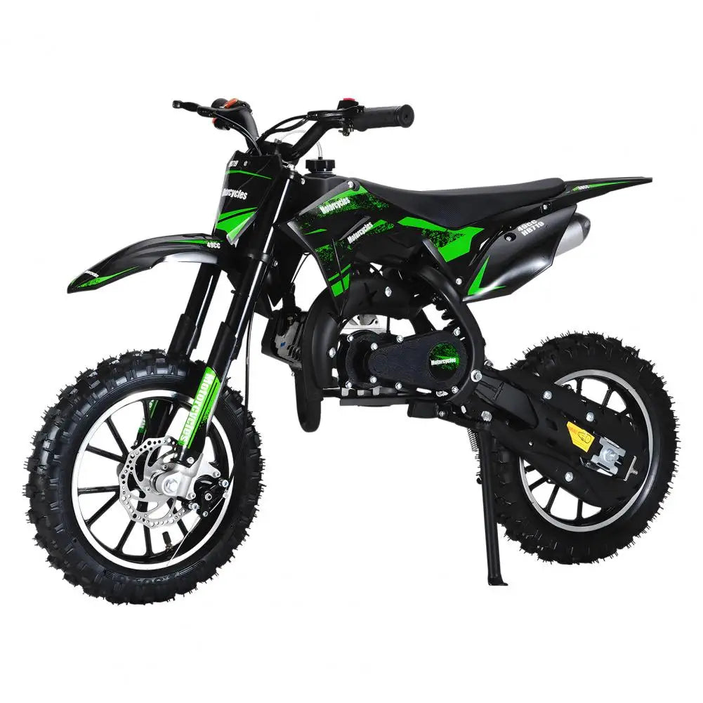 Gas Bike For Kids, Mini Dirt Bike, 49CC 2-Stroke Gas Powered Motorcycle, Shock Absorption Pocket Motorbike, Up to 25 Mph
