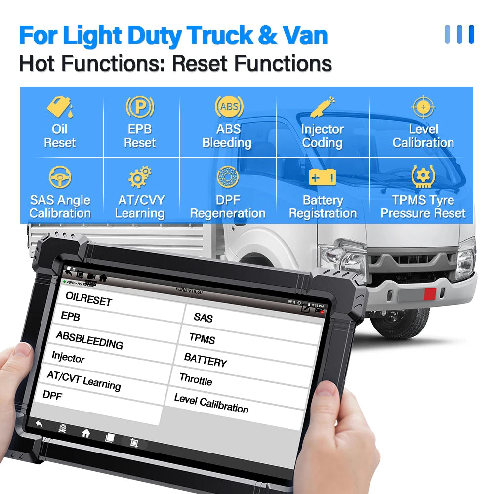 ANCEL X7HD Heavy Duty Truck Scanner Full System Diagnostic Tool Bidirectional Diesel Scan Tool with 40+ Reset & DPF ECU Coding