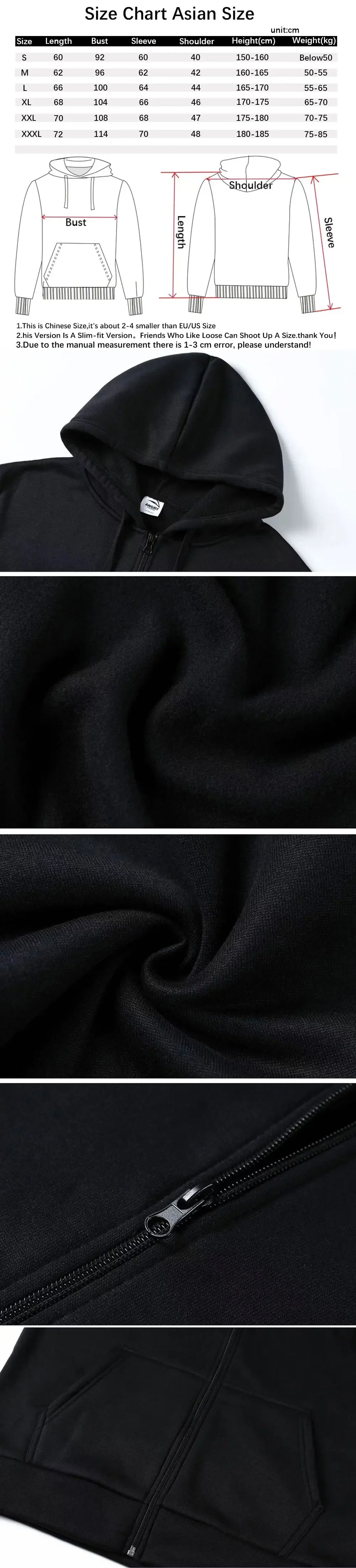 Korean Band Wave To Earth Print Zipper Hoodie Men's Casual Oversized Zip Up Jacket Men Women Hip Hop Fashion Y2k Zip Up Hoodies