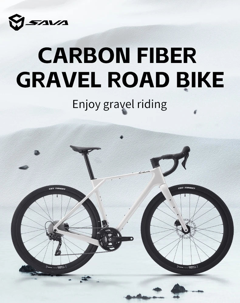 SAVA R21 Gelaro S6/S4 Gravel Bike, All-Terrain Off-Road Bike, 700C Carbon Fiber Frame and GRX 11/GRX 20Speed Gearset bicycle