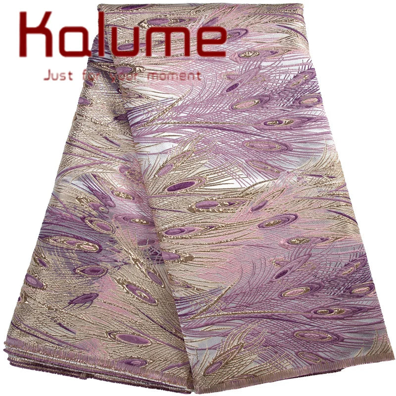 Kalume Lace 2025 Luxury African Brocade Lace Fabric High Quality French Gilding Lace Fabric For Sewing Cloth Party Dress F4442