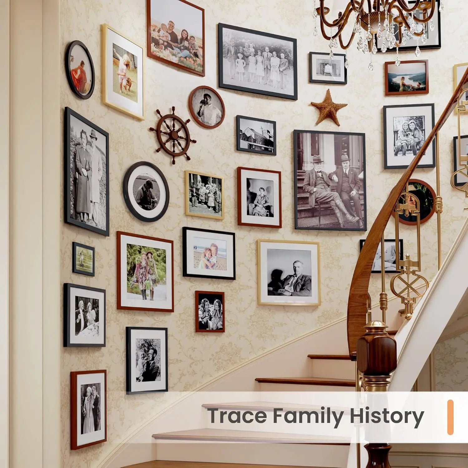 8.5 By 11 Picture Frame, Display Pictures 6x8 with Mat or 8.5 x 11 Without, Wall Hanging Photo Frames, Black, 1 Pack