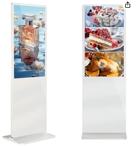 65 Inch 4K Digital Signage Kiosk Indoor Floor Standing Commercial Monitor Advertising Display LCD Totem with HDMI Input Player