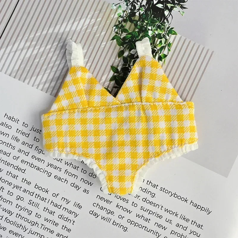 Swimsuit Beach Diving Surfboard for 15/17cm Labubu Glasses Swimming Circle for Labubu V1/V2/V3 Doll Clothes Outfit Accessories
