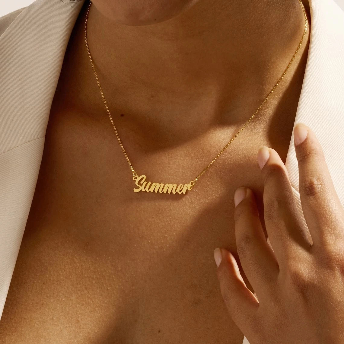 Custom Cuban Chain Heartbeat Necklace Women Men Jewelry Stainless Steel Gold Color Engraved Nameplate Necklace Love Gifts