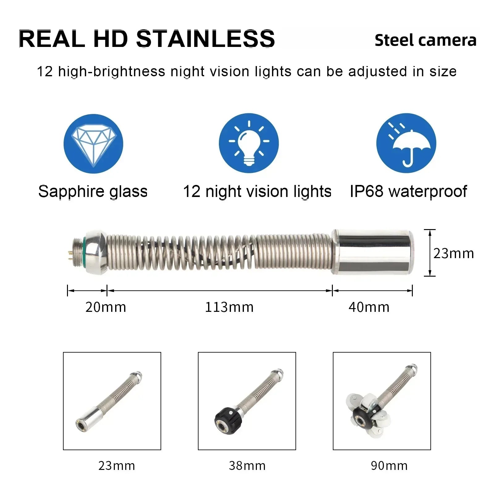 Pipe Inspection Camera 10.1inch1080P Screen,SYANSPAN Sewer Endonscope Self-Leveling 512HZ Sonde/Transmitter Meter Counter 30/50M