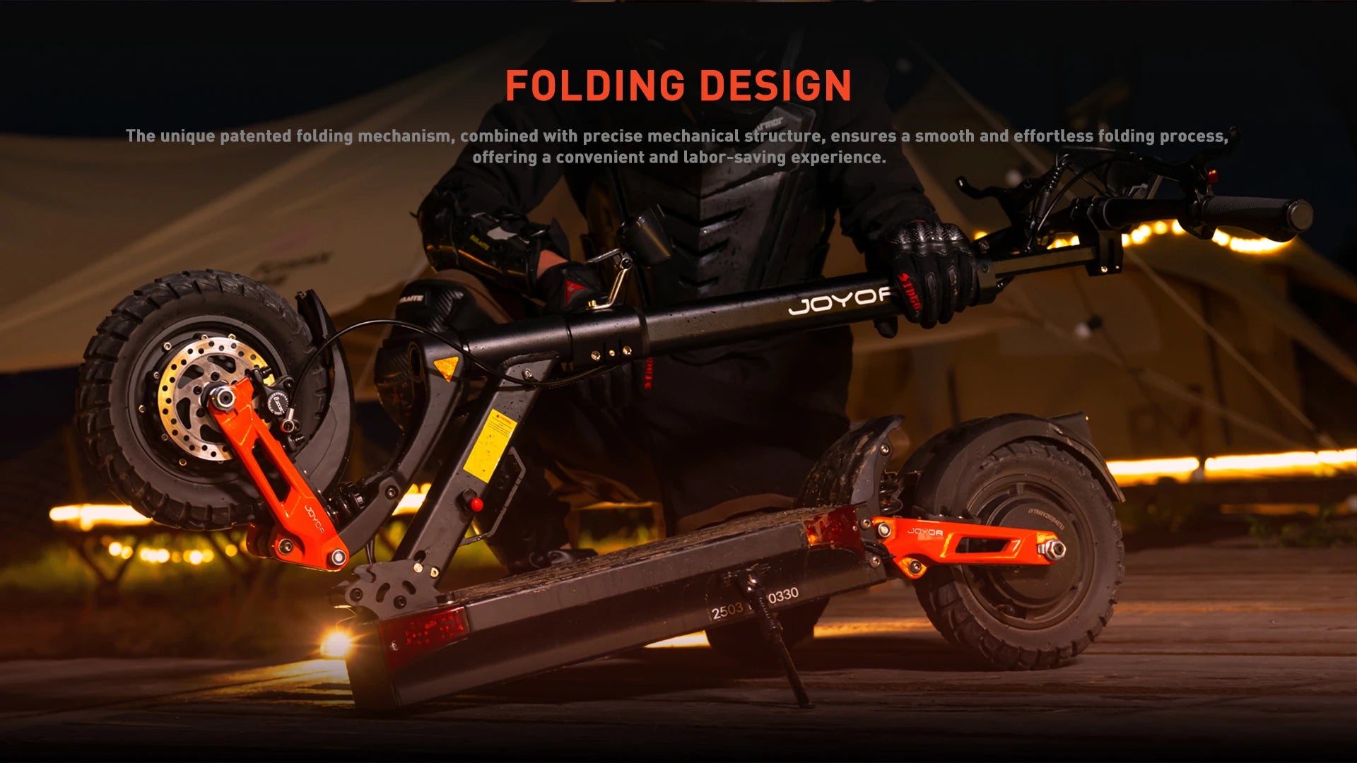 JOYOR T10 Adult Electric Scooter 60V18Ah 1000W*2 Dual Motor Speed 60KM/H Range 30-75KM 10 Inch Off-Road Tires Folding E-Scooter