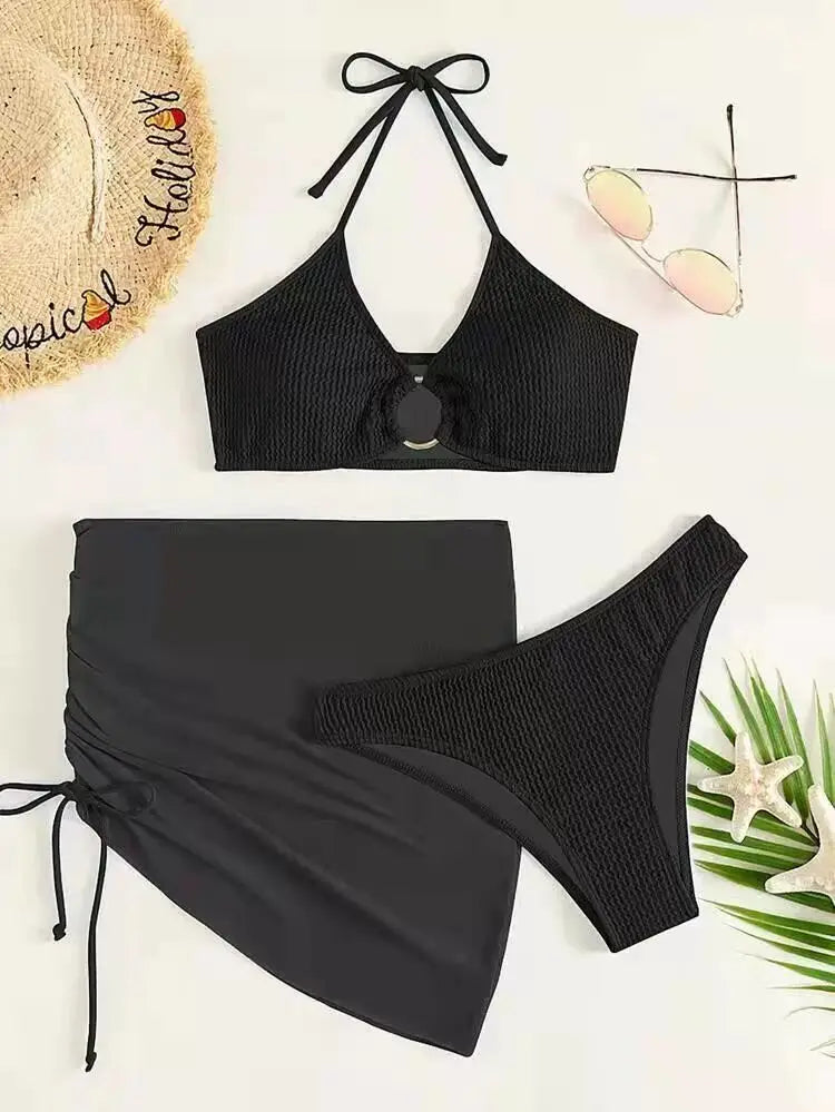 Brazilian Thong Bikini 2026 Women With Skirt Sexy Swimwear Female Padded Swimsuit Push Up Beachwear Bathing Suit Biquini Summer