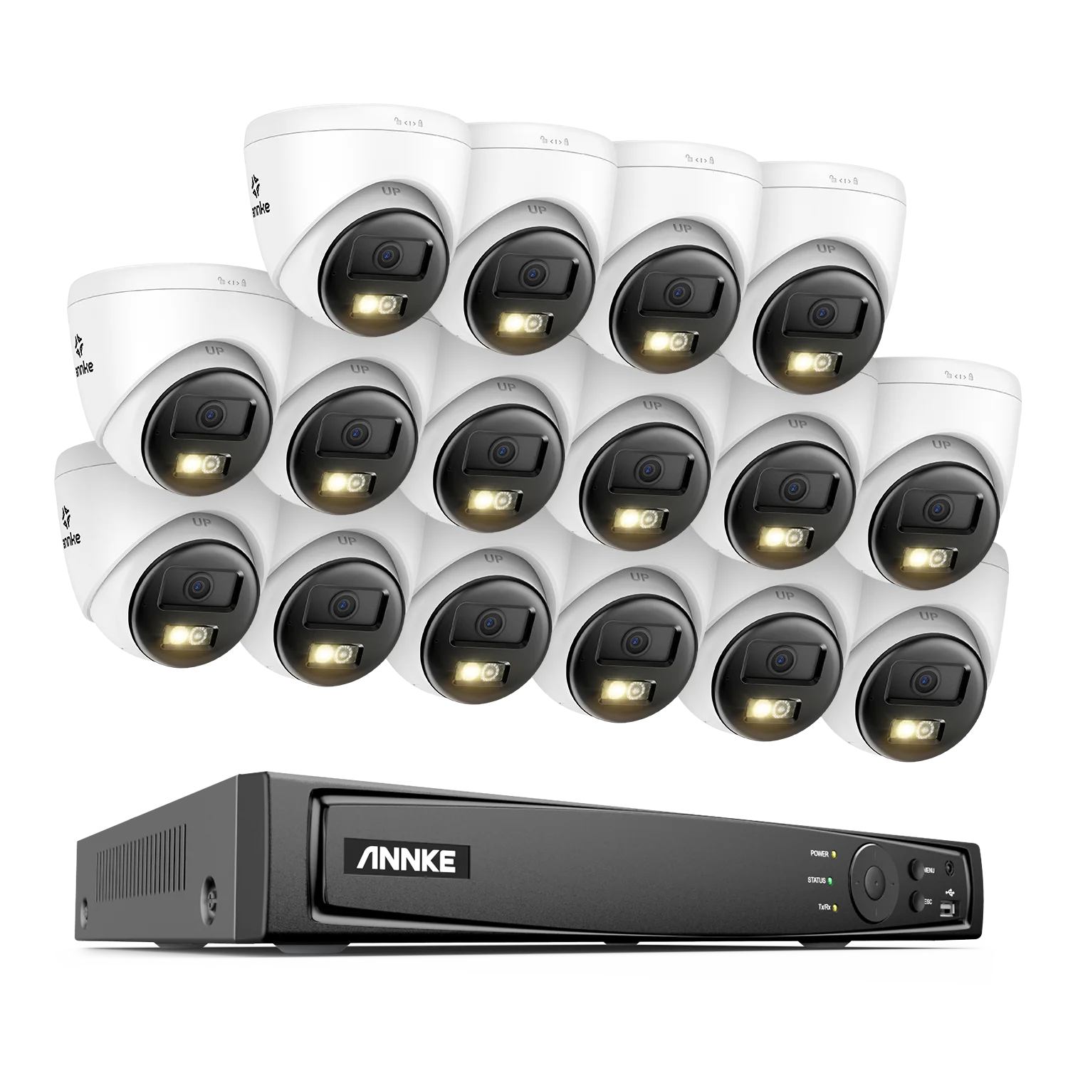 ANNKE 8CH 4K Ultra HD POE Network Video Security System 8MP H.265+ IP Camera Support Two Way Audio human & Vehicle Detection 4MM