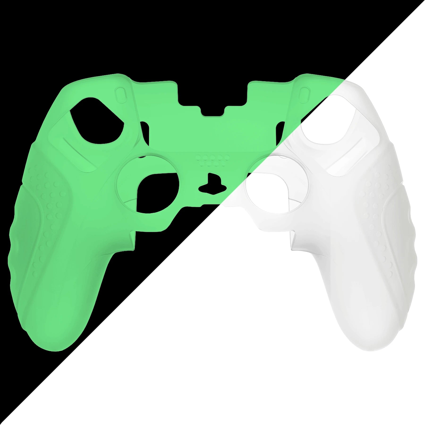 PlayVital Anti-Slip Silicone Cover Case for ps5 Edge Controller, Rubber Protector with Thumb Grip Caps - Guardian Edition Series