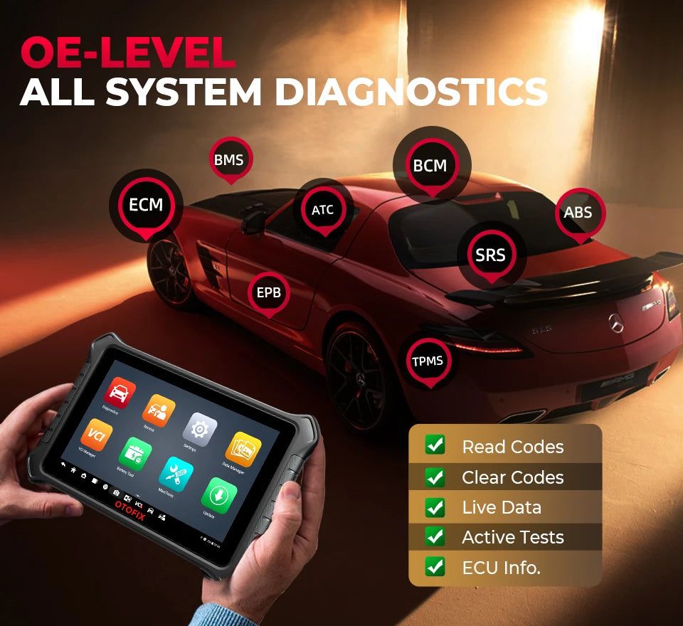 OTOFIX D1 PROS2 BiDirectional Scan Tool Upgrad of D1 PROS Bluetooth Scanner ECU Coding Diagnostic Scanner Tool FCA 2-Year Update