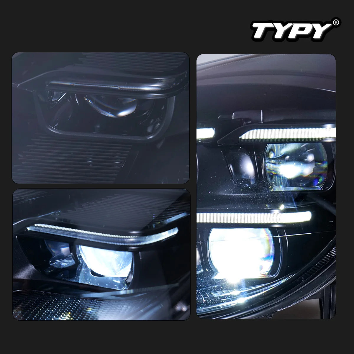 TYPY Car Accessories For Porsche Cayenne Headlights 2011-2017 958LEDMatrix Head Lamps Upgrade 2024 Style