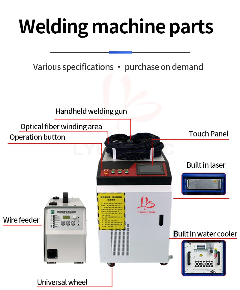 Raycus MAX 1500W 2200W 3000W Laser Welding Machine Handheld Laser Welder Fiber Laser Machine 5 in 1 for Cleaning Cutting Welding