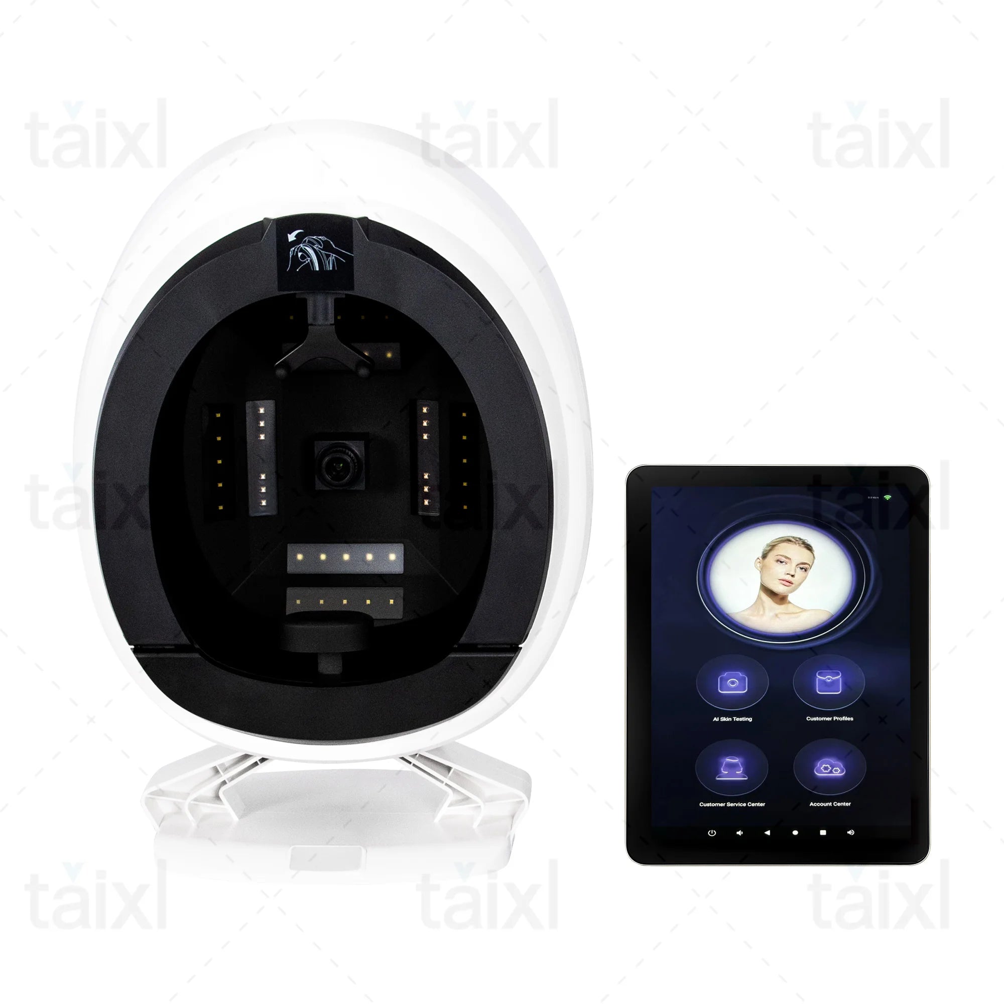 NEW 3D Skin Scanner Care Facial Analyzer Monitor Machine Mirror Portable Testing English Detector Face Camera Test Analysis