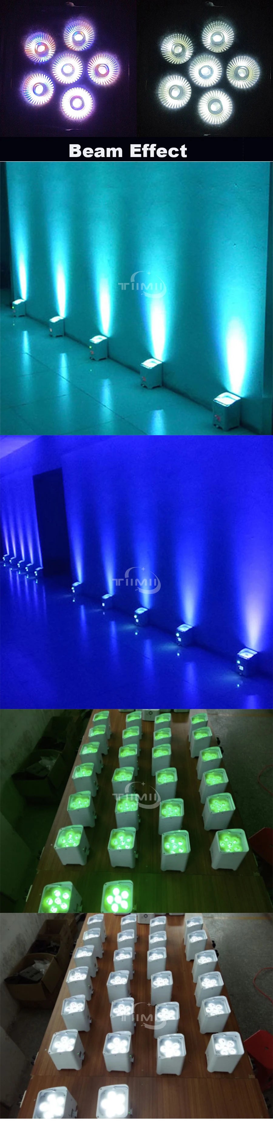 8Pcs 6x18w LED RGBWA+UV 6in1 Wireless Battery Led Stage Up Par Light With Bar Flightcase Disco Party Home DJ Professiona