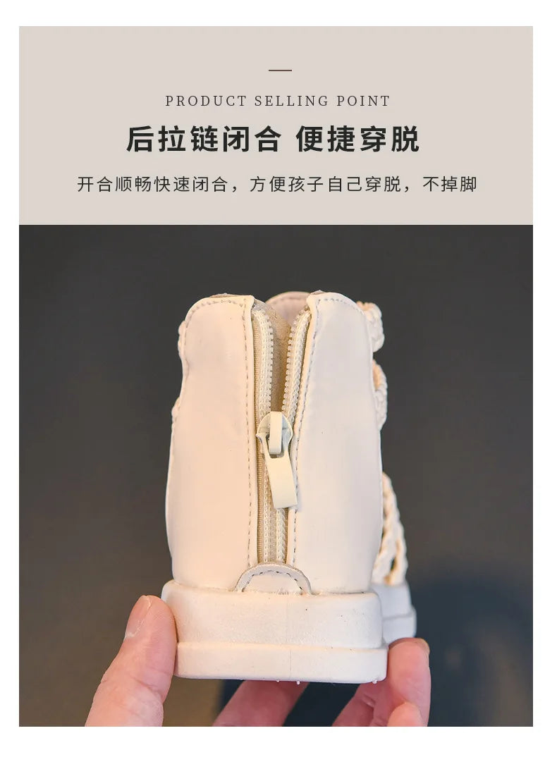 Summer Girls Sandals 2026 New Design Girls Soft Soled Lightweight Shoe Fashionable Girl Anti Slip Versatile Casual Summer Sandal