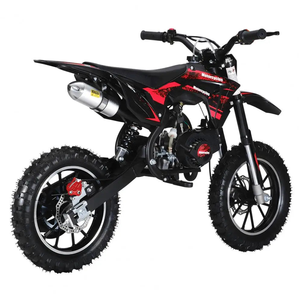 Gas Bike For Kids, Mini Dirt Bike, 49CC 2-Stroke Gas Powered Motorcycle, Shock Absorption Pocket Motorbike, Up to 25 Mph