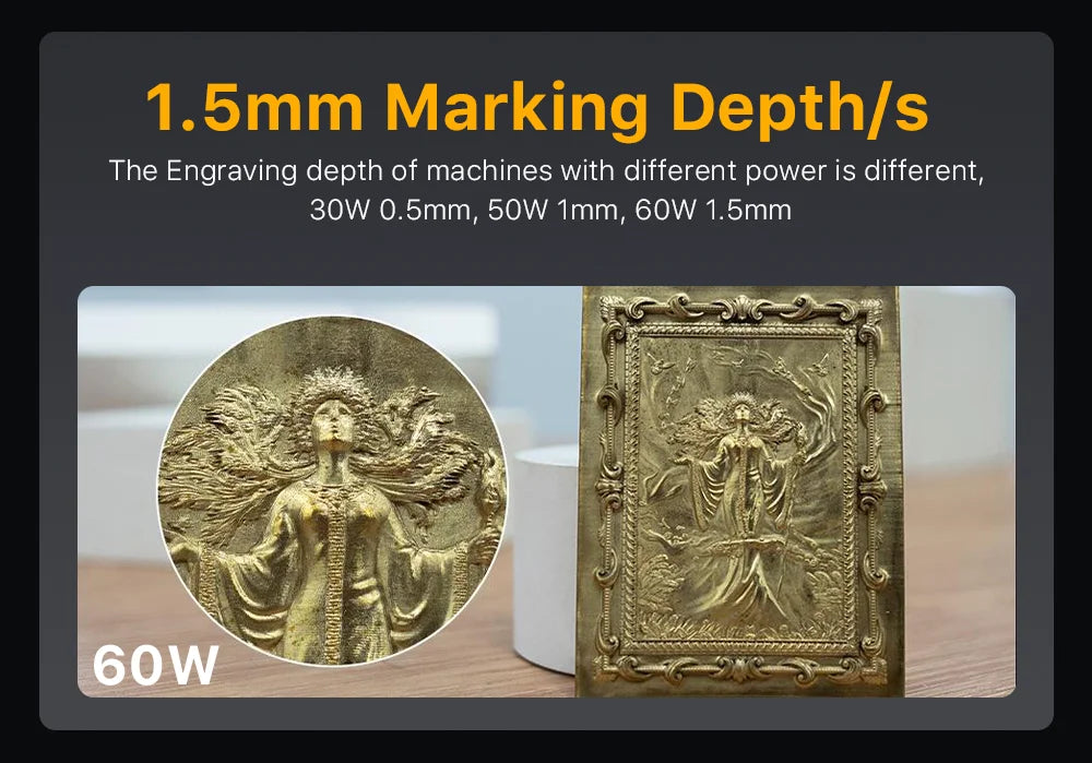 Cloudray 30W 50W 60W Fiber Laser Marking Machine MAX JPT For Cutting Jewelry Gold Silver Stainless Steel Copper Aluminum