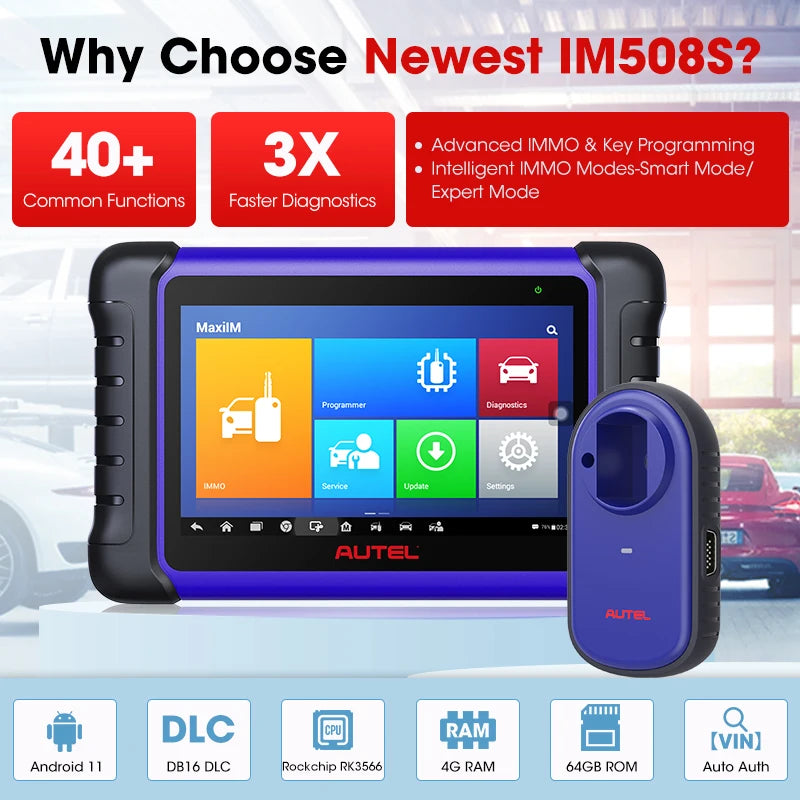 Autel Maxiim IM508S IMMO Key Programmer Key Fob Programming Tools Auto Diagnostic Tool All Systems Diagnostic PK IM508