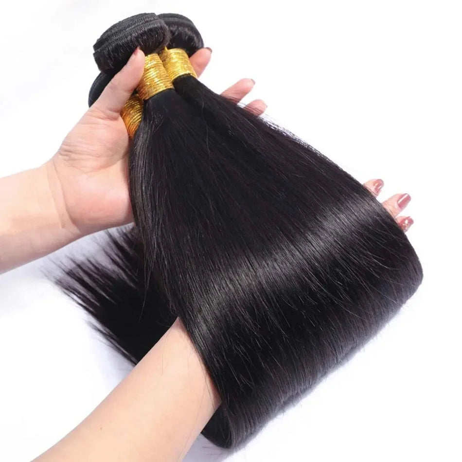 Bone Straight Human Hair Virgin Inch Extensions 3 4 Bundles Natural Black Brazilian Weave Raw Deals Unprocessed Crochet Tissage