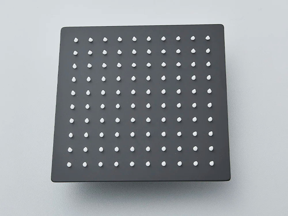 Stainless Steel Black Shower Head 8/10/12 Inch Chrome Rainfall Bath Head Wall Mounted Bathroom Accessories