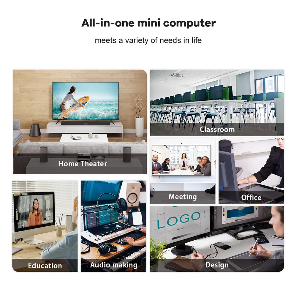 Beelink SER5 Max Mini PC AMD Ryzen7 6800U 7735HS DDR5 24GB SSD 500GB 1TB SER5 R5 5500U DDR4 16GB Support WiFi6 2.5G LAN Desktop