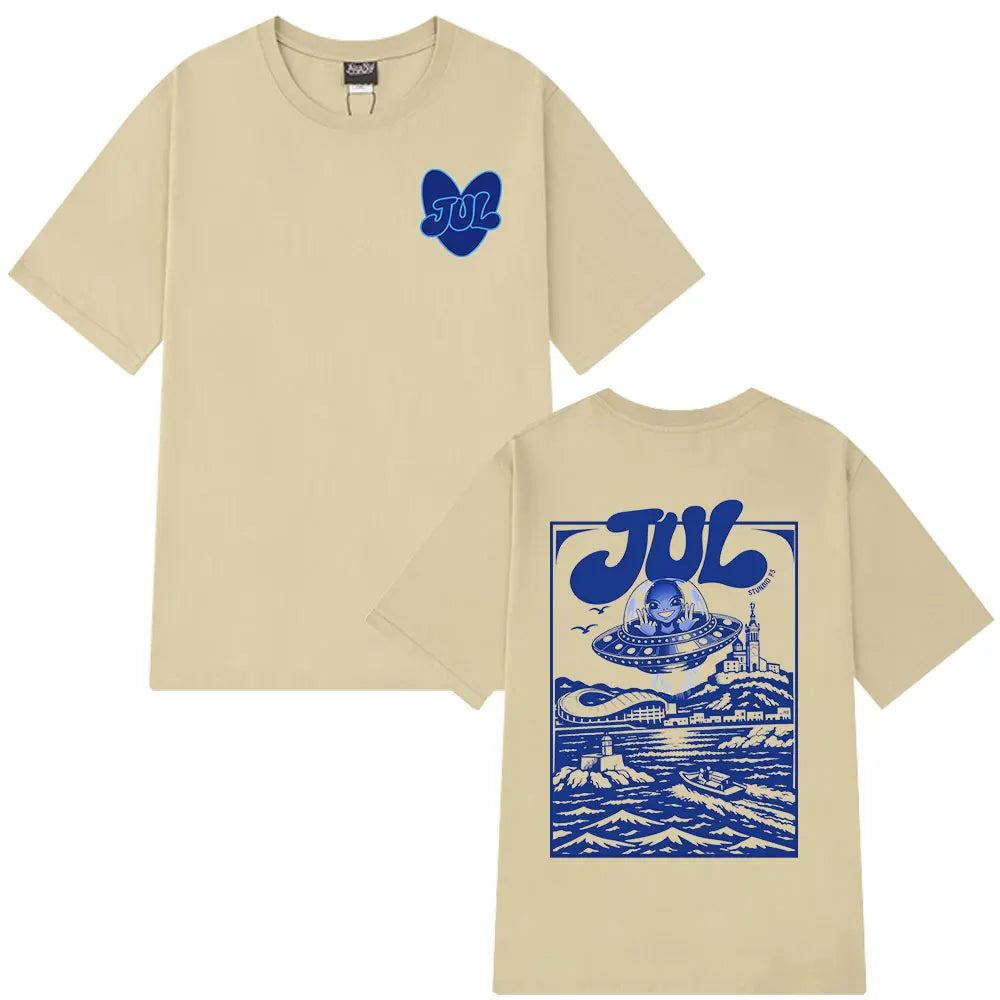 Rapper Jul Graphic T-shirt Men's Women Clothing Fashion Hip Hop Y2K Top Casual Cotton Short Sleeve Oversized T-shirts Streetwear