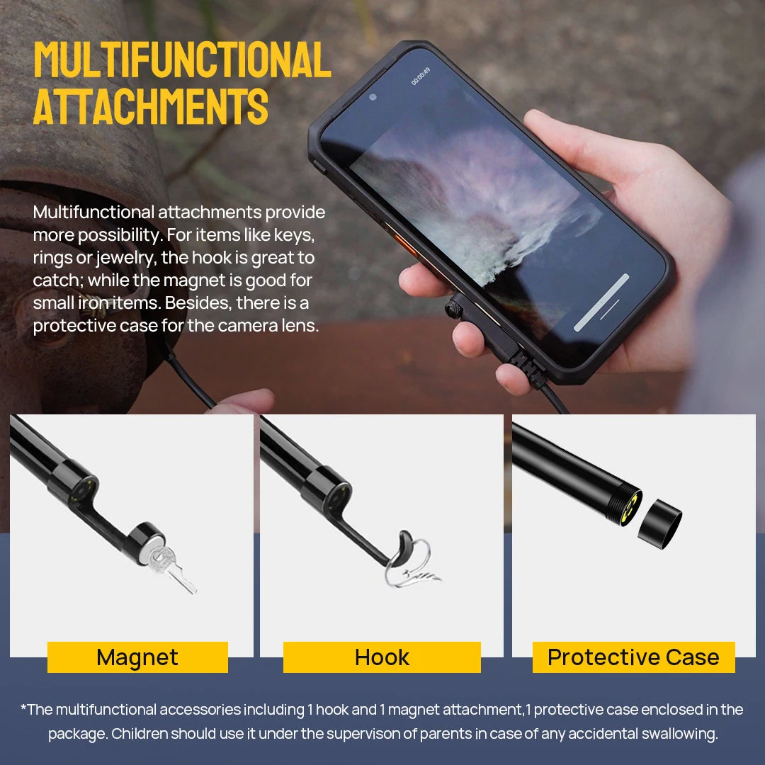 Ulefone Waterproof Endoscope, 3 in 1, for ARMOR 9, ARMOR 9E, Power Armor 13, Power Armor 18T