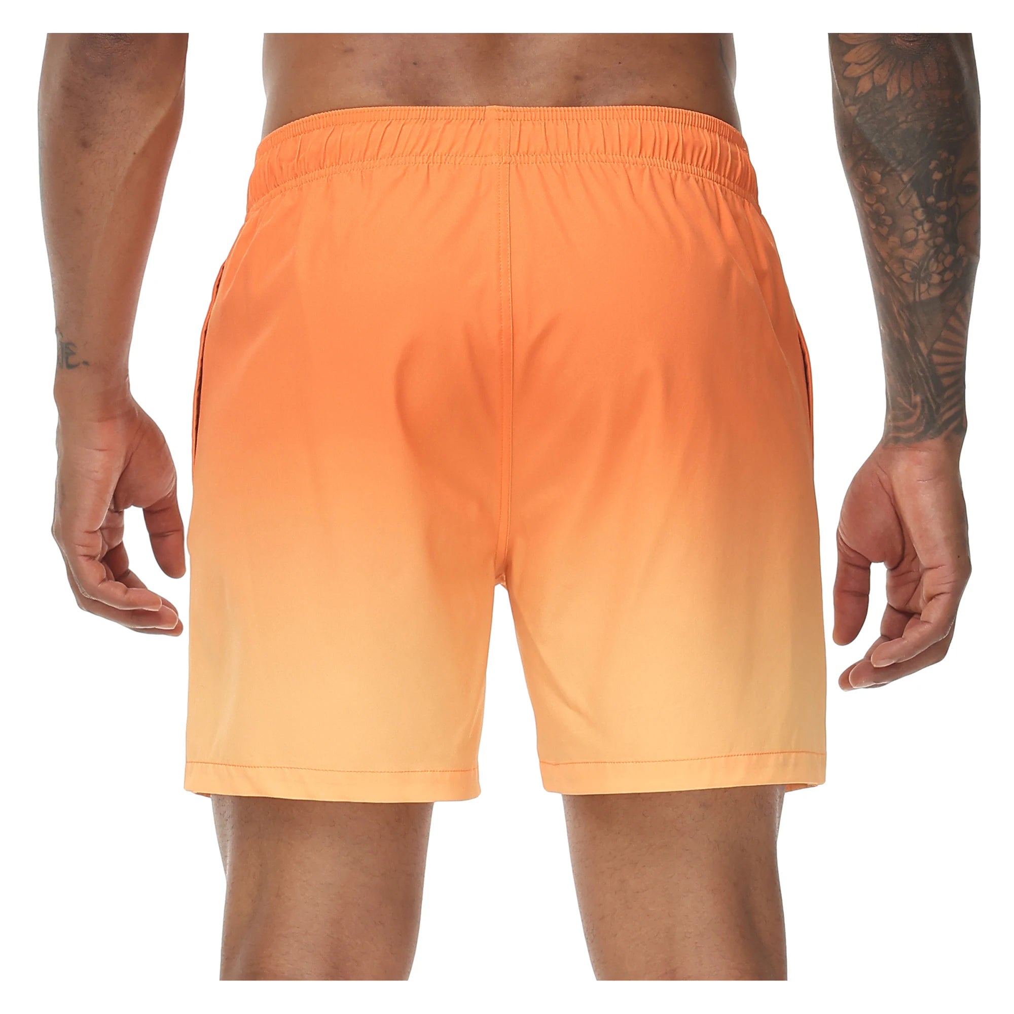 Men's Swim Trunks Gradient Swimming Shorts Quick Dry Beach Shorts with Zipper Pockets and Mesh Lining Fashion Swimsuit for Men