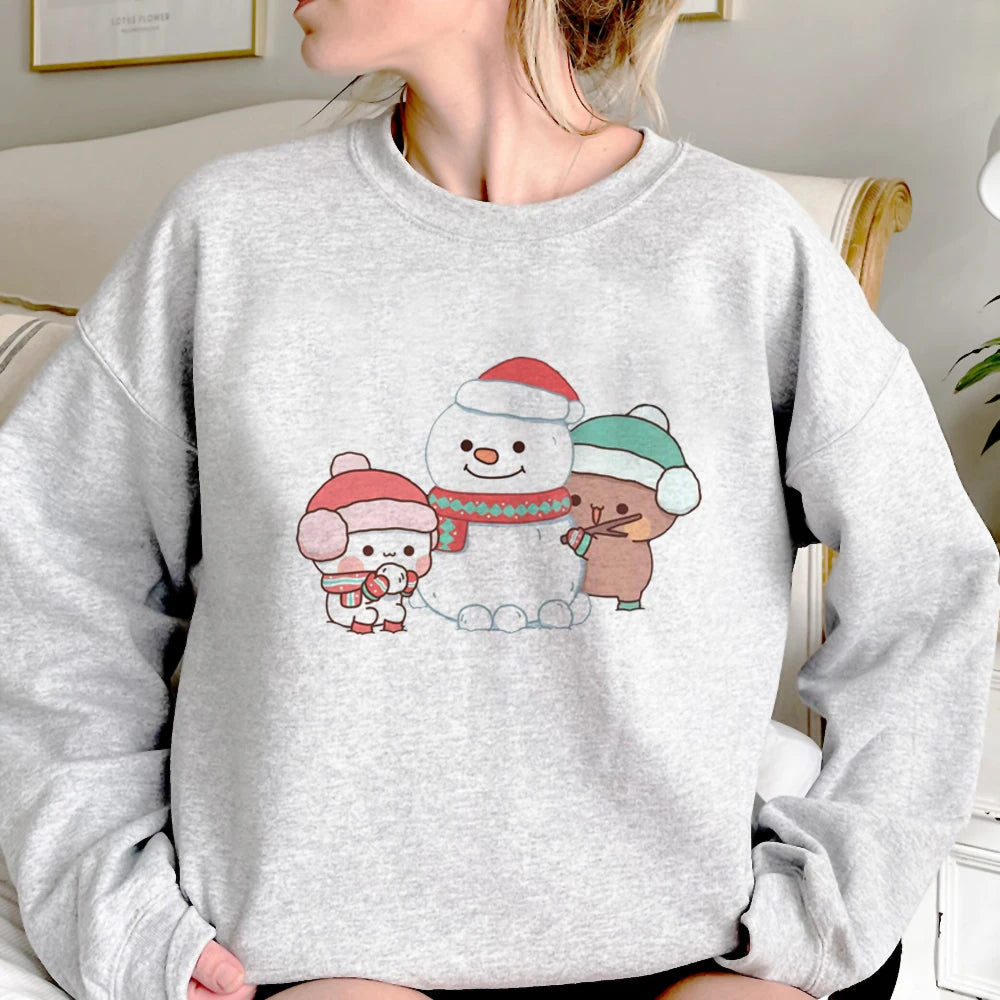 Bubu Dudu hoodies women funny long sleeve top anime pulls hoddies female streetwear clothes