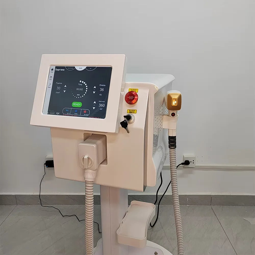 Professional Soprana Titanium Diode Laser Hair Removal Machine 3500W High Power Ice Laser Epilator 755 1064 808nm