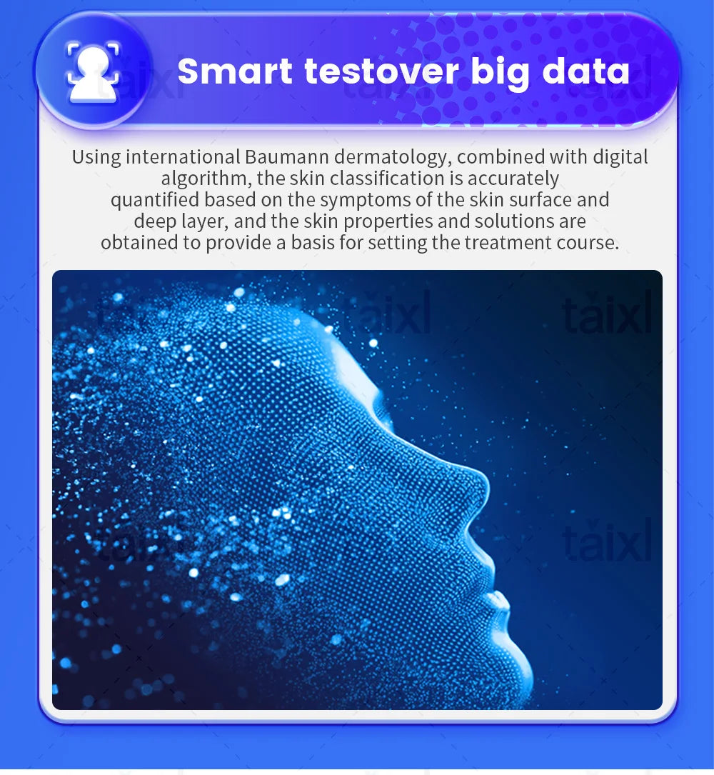 NEW 3D Skin Scanner Care Facial Analyzer Monitor Machine Mirror Portable Testing English Detector Face Camera Test Analysis