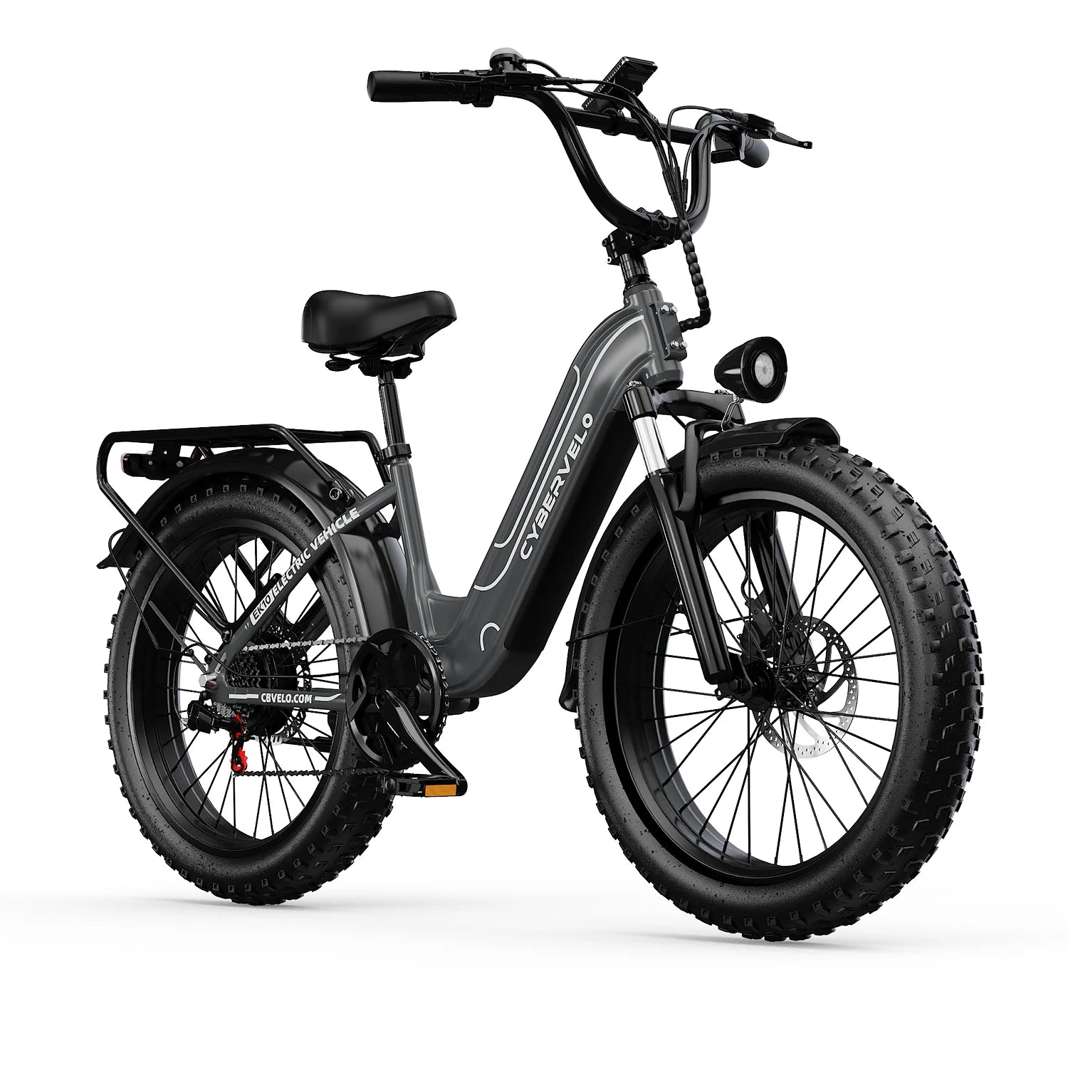 1000W Electric Bike for Adults Cybervelo EK7 26inch Shimano 7 Speed 80+Miles Removable Battery All Terrain E-bike
