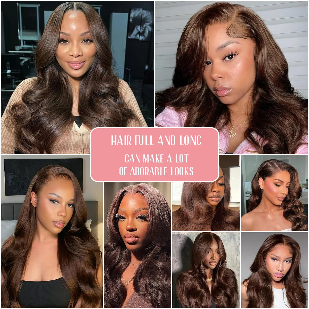 220Density HD Chocolate Brown 13x4 Body Wave Lace Front Wig Brazilian 13x6 Lace Frontal Wigs For Women Remy Human Hair Wig