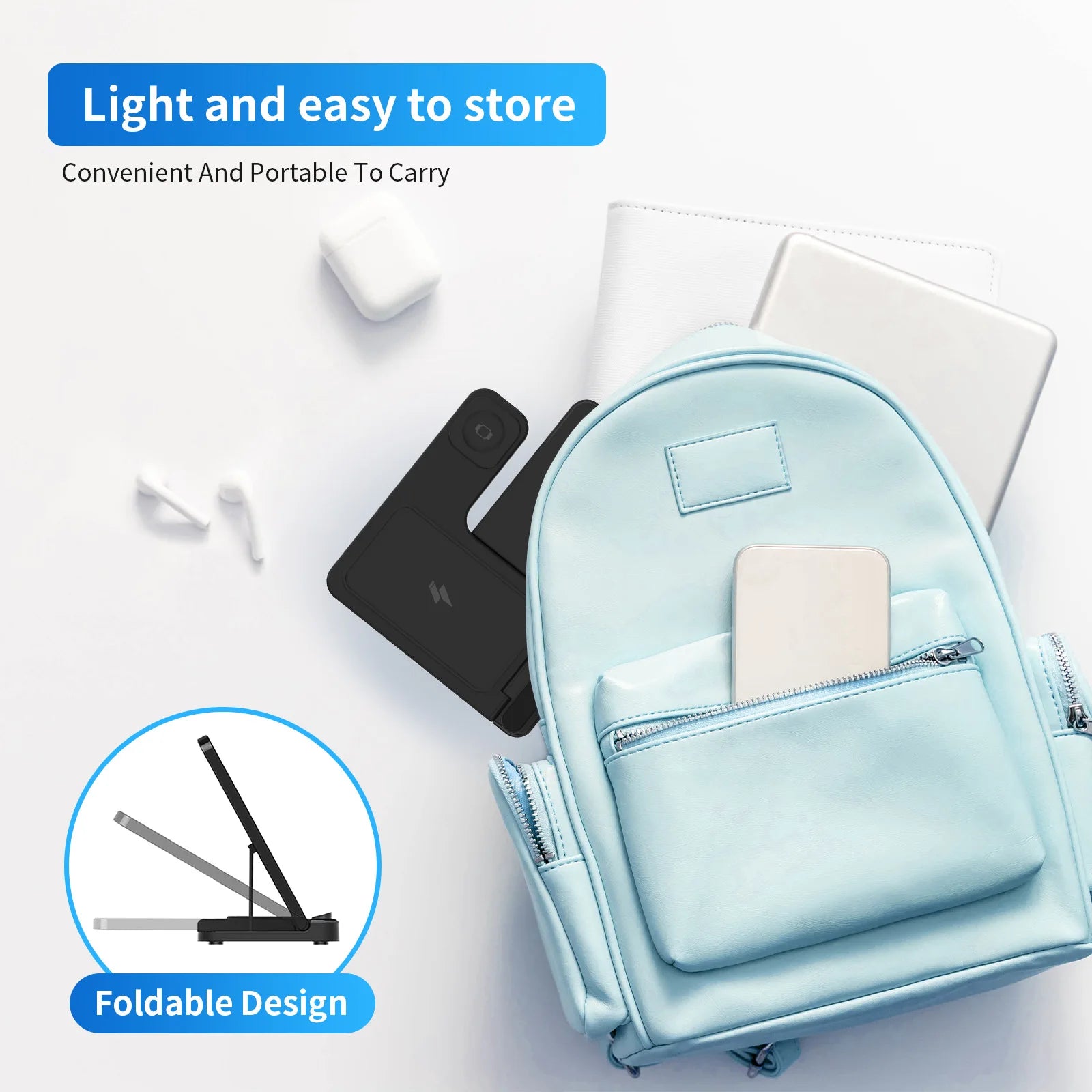 3 In 1 Wireless Charging Station Magnetic Fast Charging 18W Foldable For IPhone 16 15 14 13 12 Pro/Pro Max/Plus/Watch & Airpods