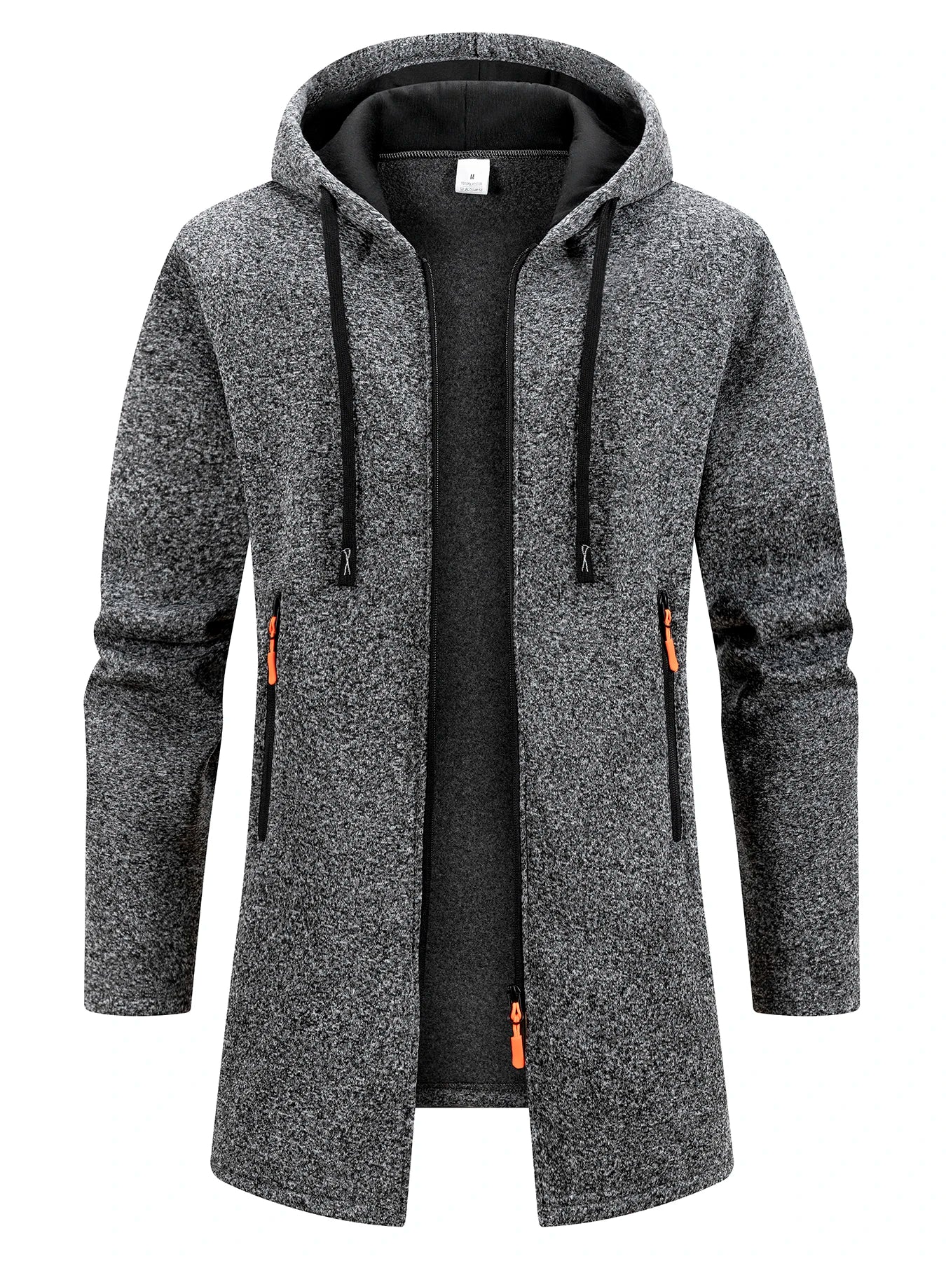 Men's Fleece Hoodies Long Sleeve Sweatwear for Men Zipper Hooded Sweatshirts Loose Autumn Winter Zipper Jacket Coat Warm Sweater