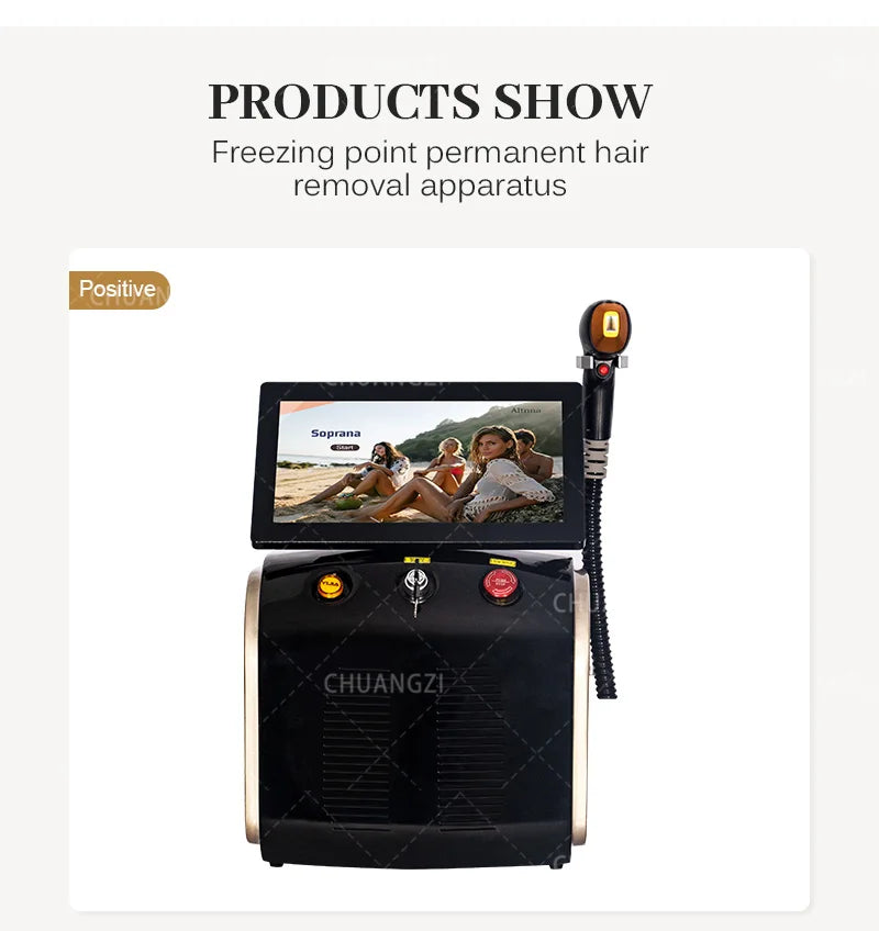 Portable Diode Ice Titanium Laser Hair Removal Machine Professional Permanent Alexandrite Device 808nm 5 Waves