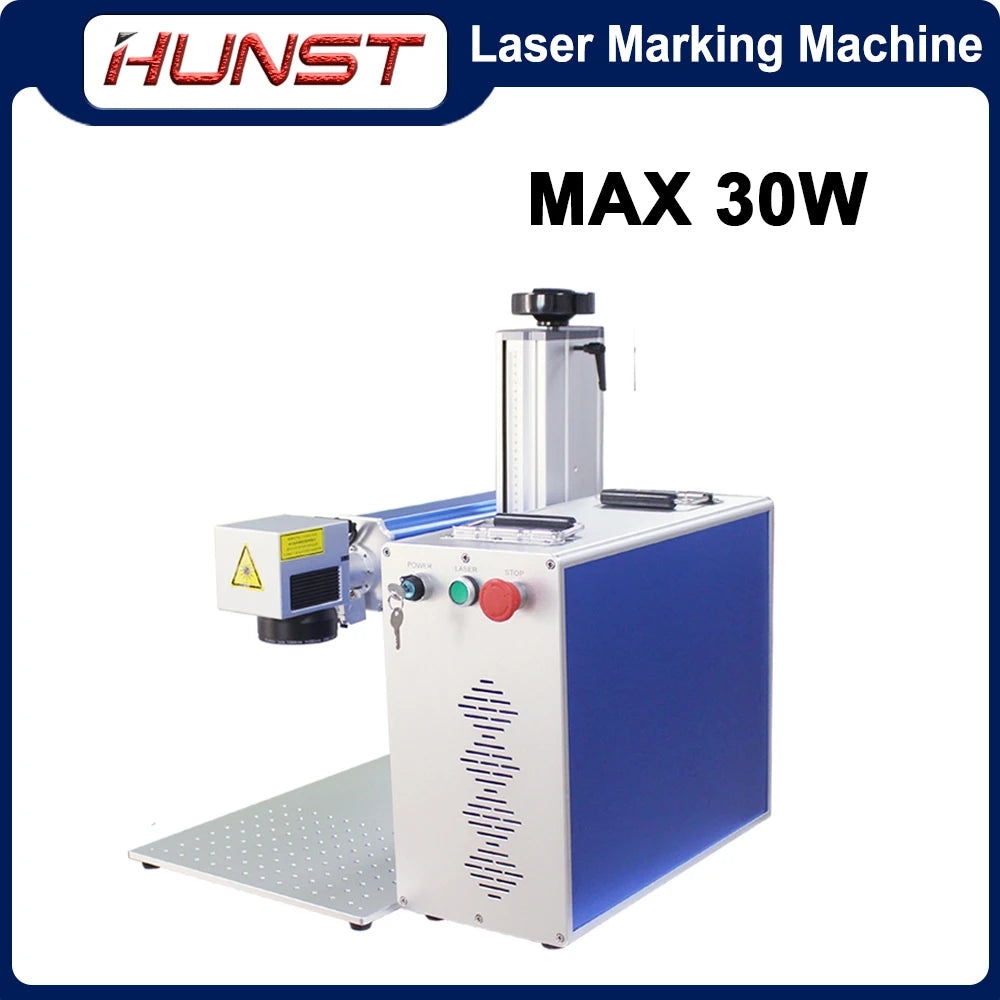 Hunst 50W 30W Fiber Laser Marking Machine Raycus MAX for DIY Jewelry,Gold,Silver,Ring, Bracelet, Metal Cutting Engraving Machine