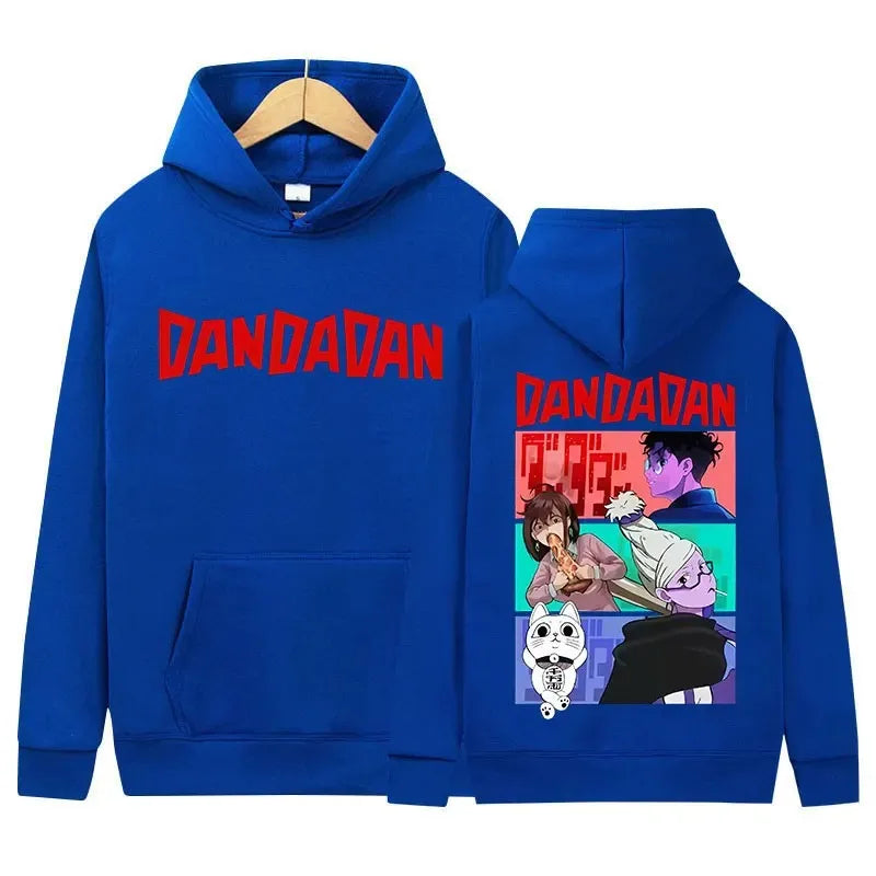 Japan Funny Anime Peripherals Dandadan Graphic Print Hoodies Men Women Harajuku Unisex Vintage Pullovers Oversized Sweatshirts