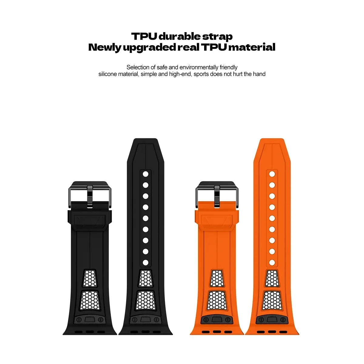 Silicone Strap For Apple Watch Ultra 2 Band 49mm 45mm 44mm 46mm rubber Sport Bracelet correa iWatch Series 11 10 9 8 7 6 5 4 SE