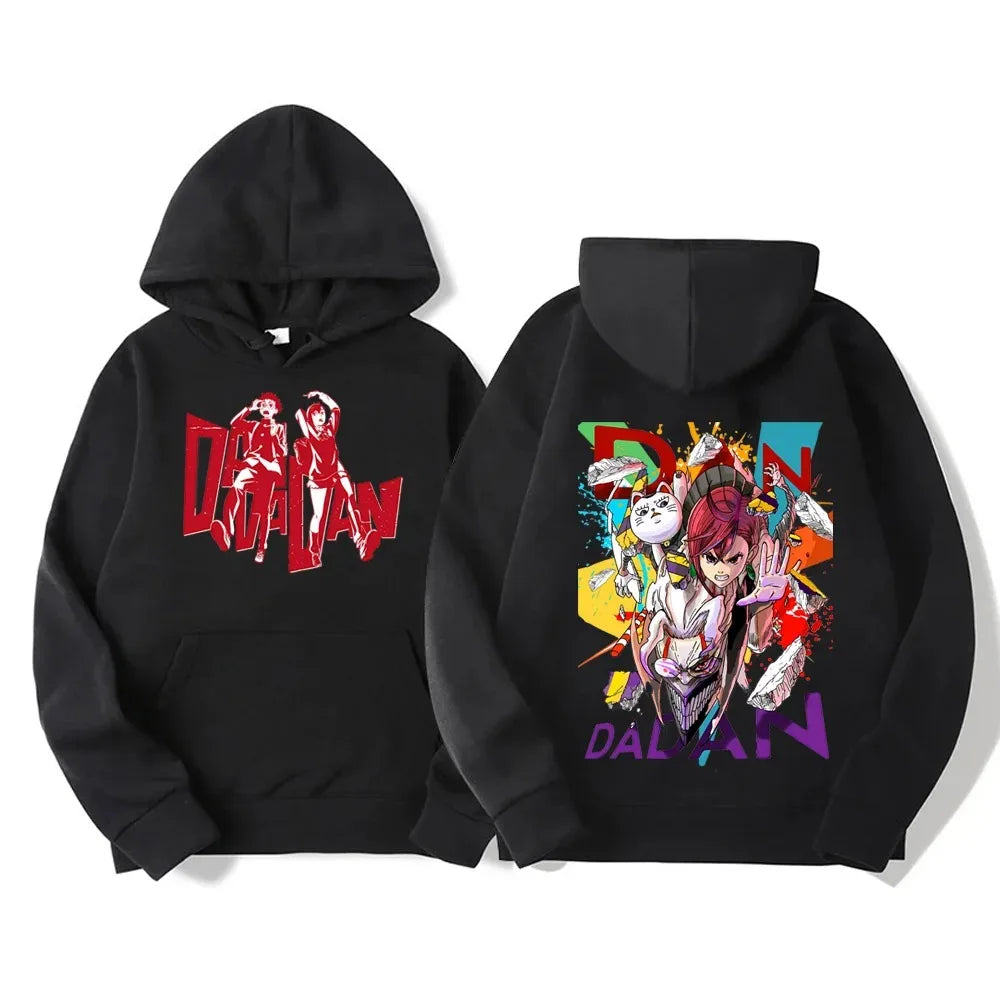 Japan Funny Anime Peripherals Dandadan Graphic Print Hoodies Men Women Harajuku Unisex Vintage Pullovers Oversized Sweatshirts