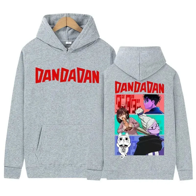 Japan Funny Anime Peripherals Dandadan Graphic Print Hoodies Men Women Harajuku Unisex Vintage Pullovers Oversized Sweatshirts