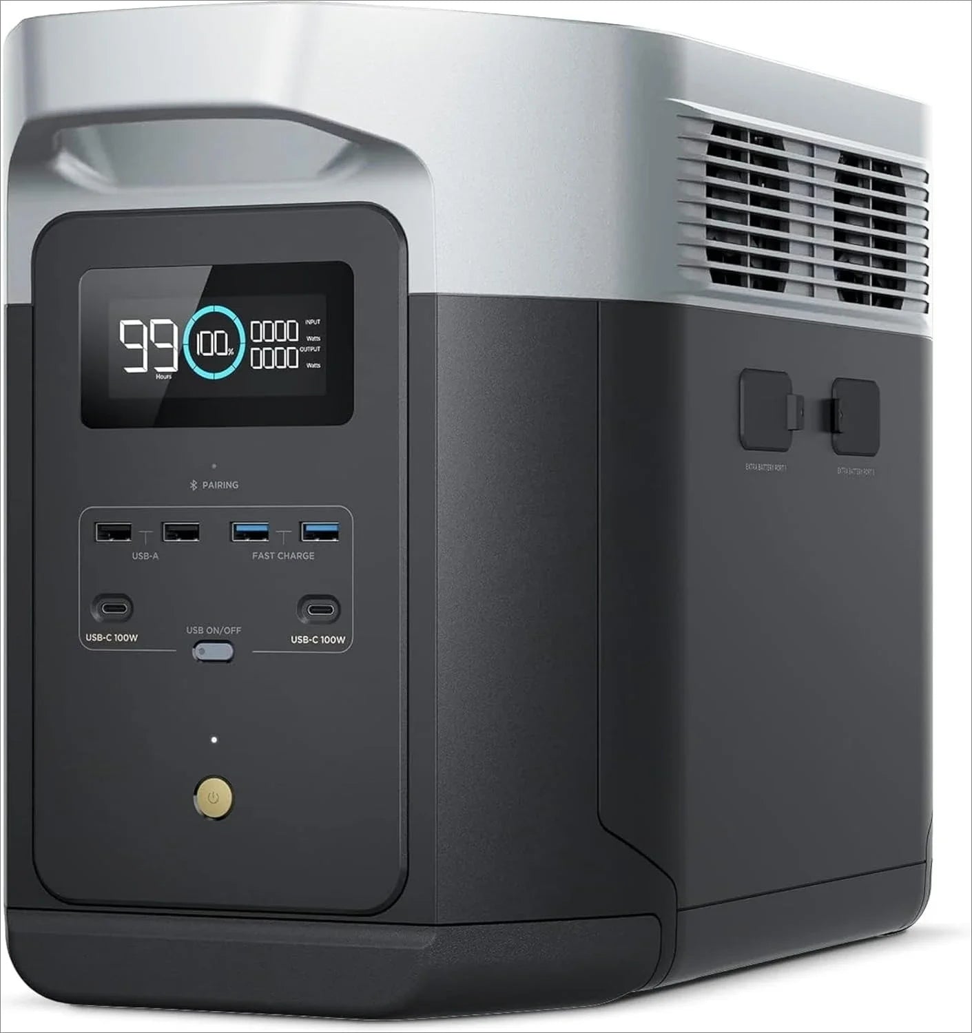 Portable Power Station DELTA 2 Max, 2400W LFP Solar Generator, Full Charge in 1 Hr, 2048Wh Solar Powered (Solar Panel Optional)