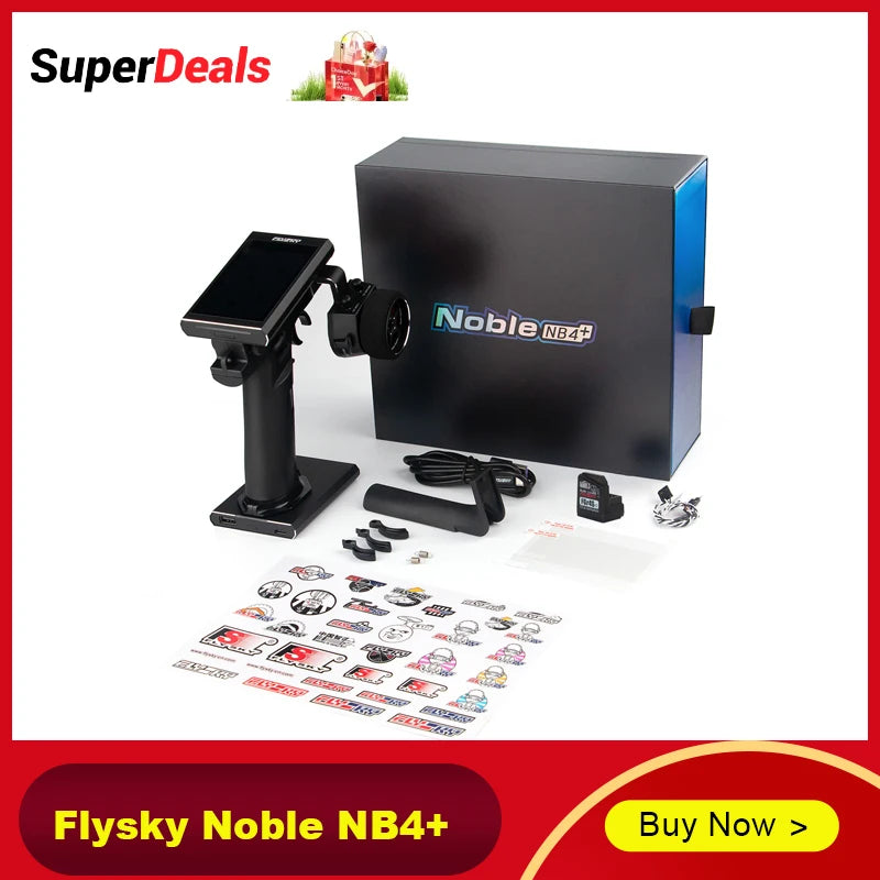Flysky Noble NB4+ 2.4G 8CH Radio Transmitter Remote Controller with FGR4S Receiver AFHDS 3 Protocol for Remote Control Car Boat