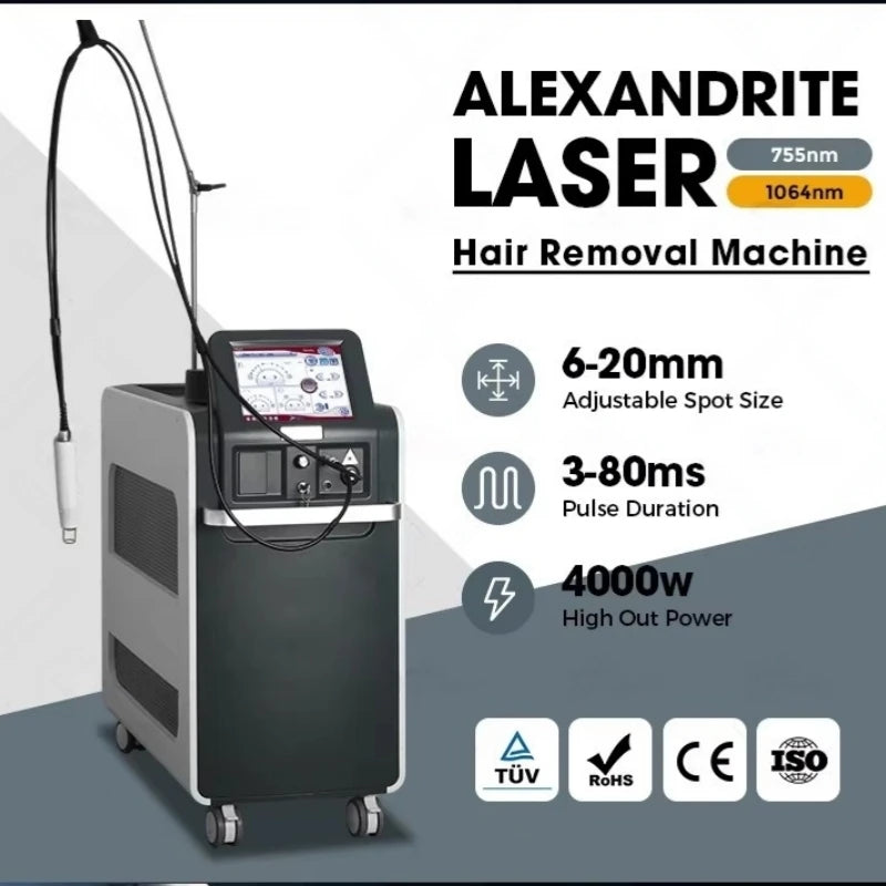 2026 SLyriclaser 1064/532nm long pulse width High quality 1064nm painless hair removal Clinic 755NM alexandrite machine
